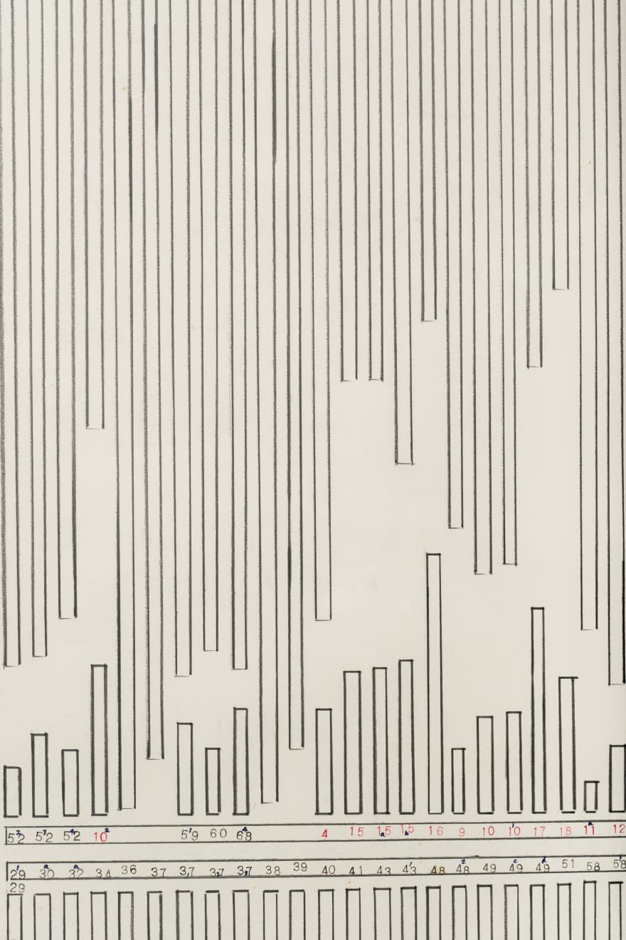 Shuzo Azuchi Gulliver, Sketch for 'Metal Having the Length', 1979