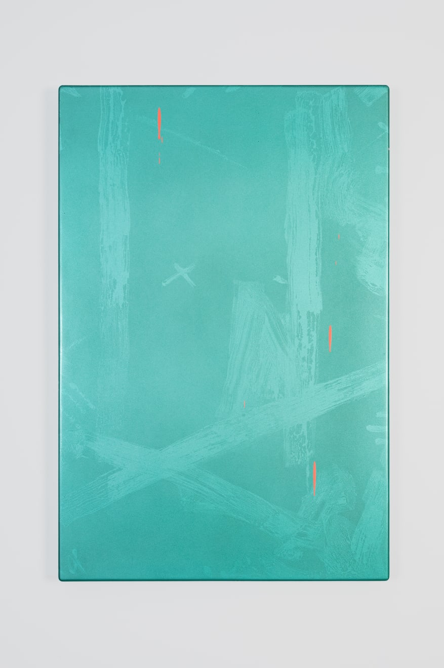 Kaz Oshiro, California Shuji (Pearl Seaform, Salmon Pink drip), 2020