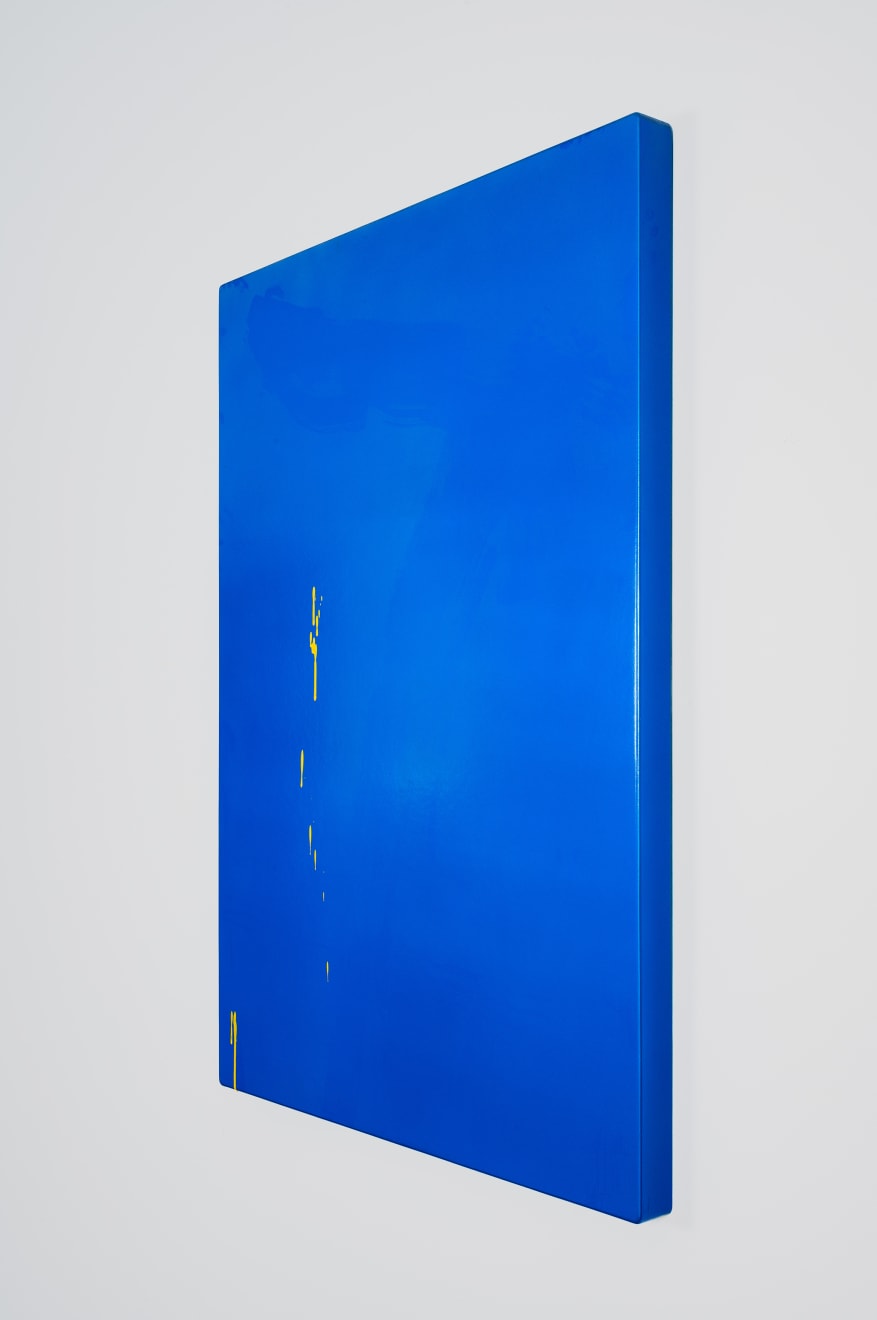 Kaz Oshiro, California Syuji (Pearl Blue, Yellow drip), 2020
