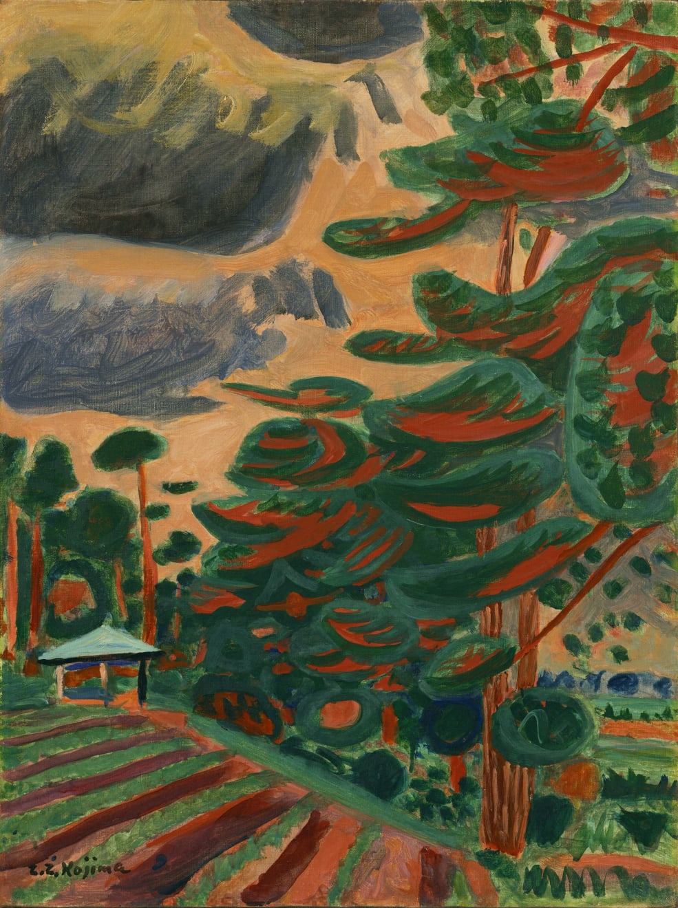 Zenzaburo Kojima, 松籟 Rustling Pines, 1938 | Nonaka-Hill