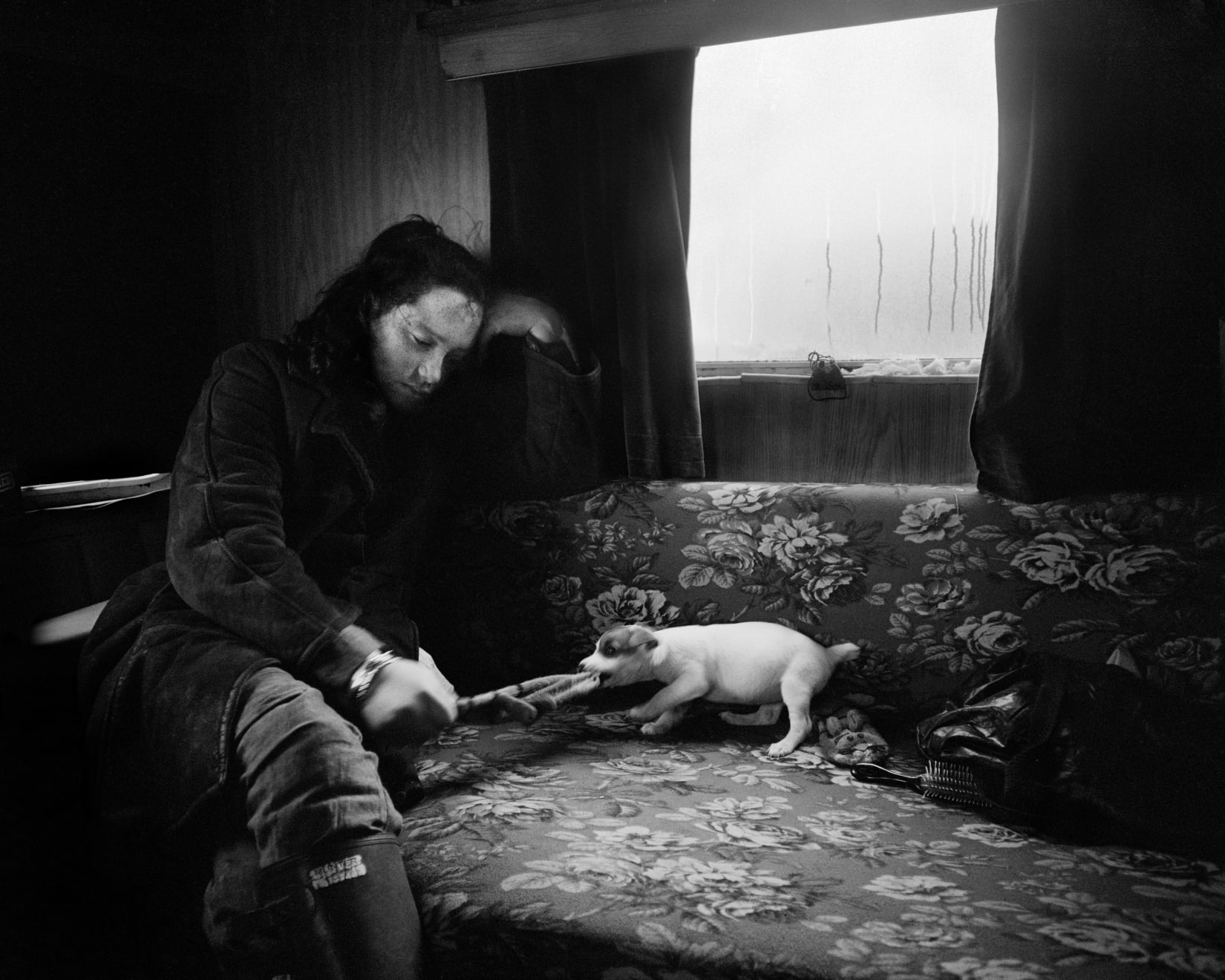 Chris Killip, Seacoal, Alice and the little dog, Lynemouth, Northumberland, 1983