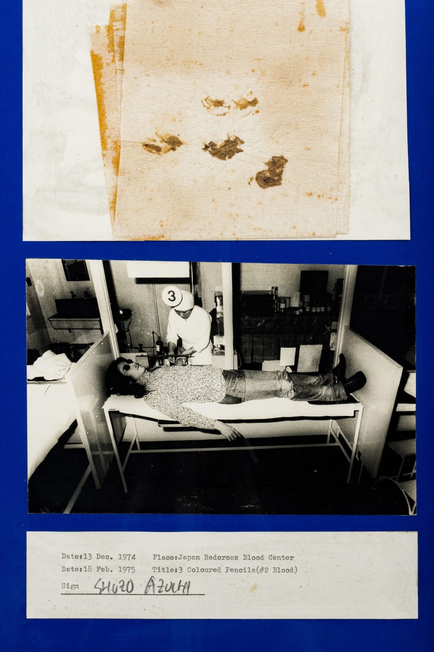Shuzo Azuchi Gulliver, Three colored pencils (Document) #2-Blood, 1975