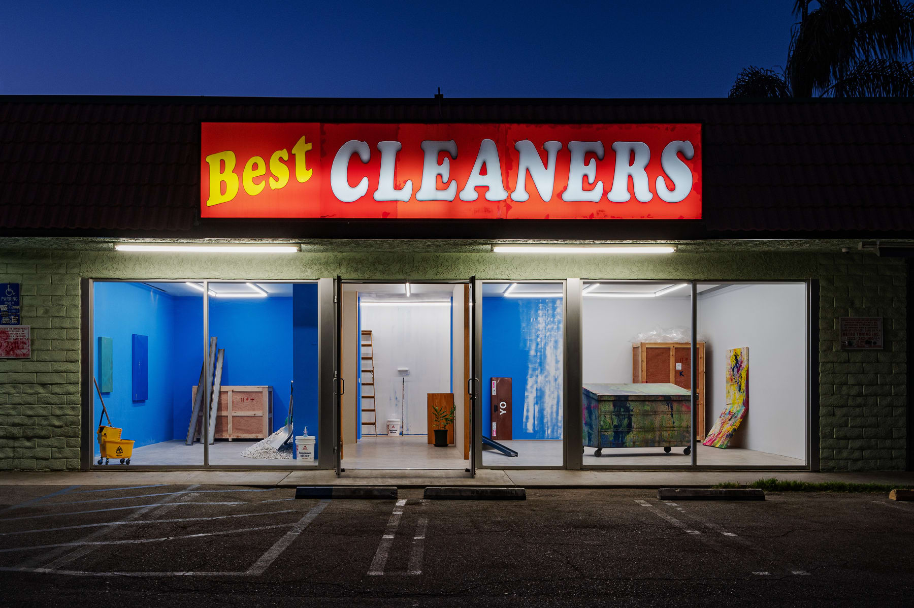 Kaz Oshiro, Dunmpster, (Green with Navy Swoosh), 2014