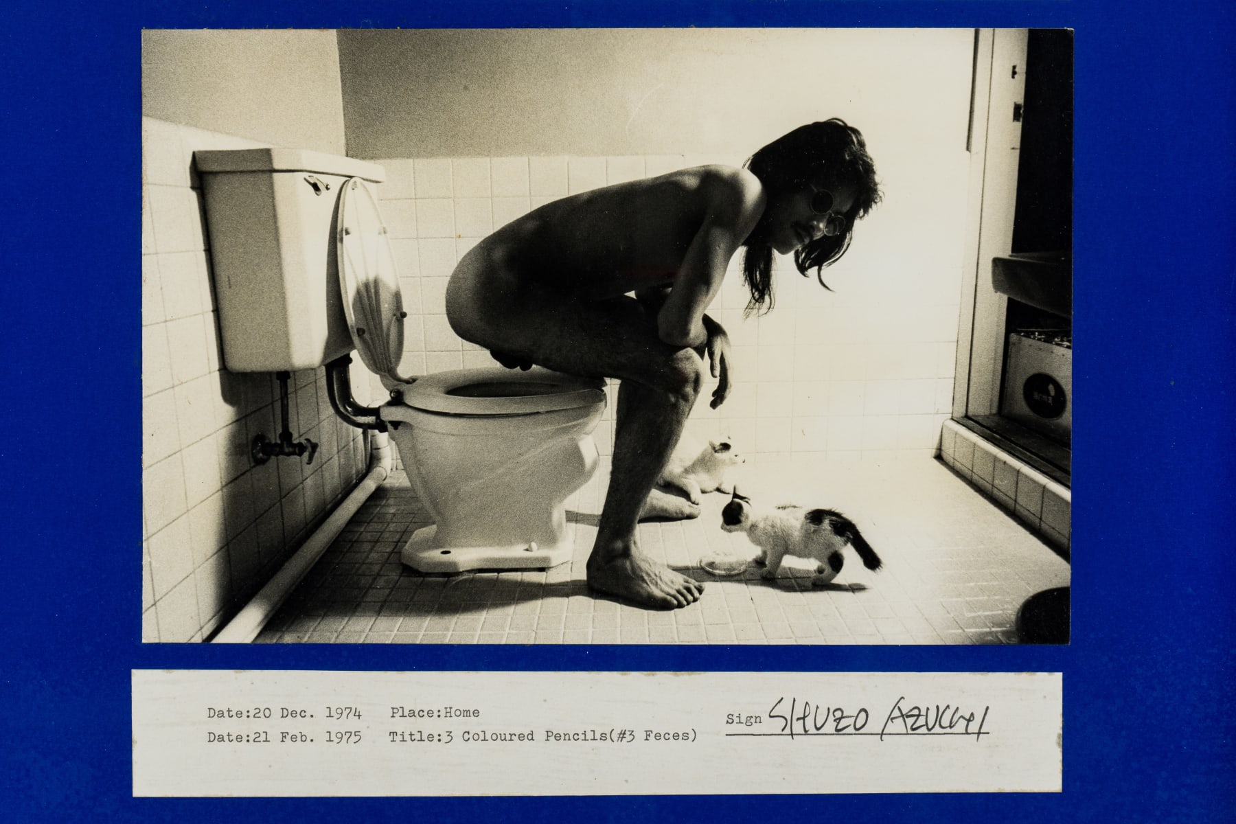 Shuzo Azuchi Gulliver, Three colored pencils (Document) #3-Feces, 1975