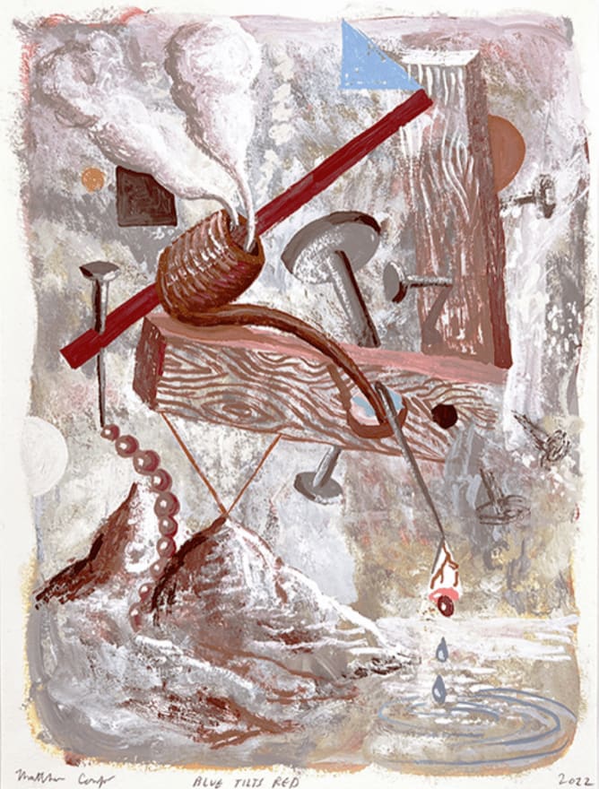 Matthew Couper, Blue Tilts Red, 2024