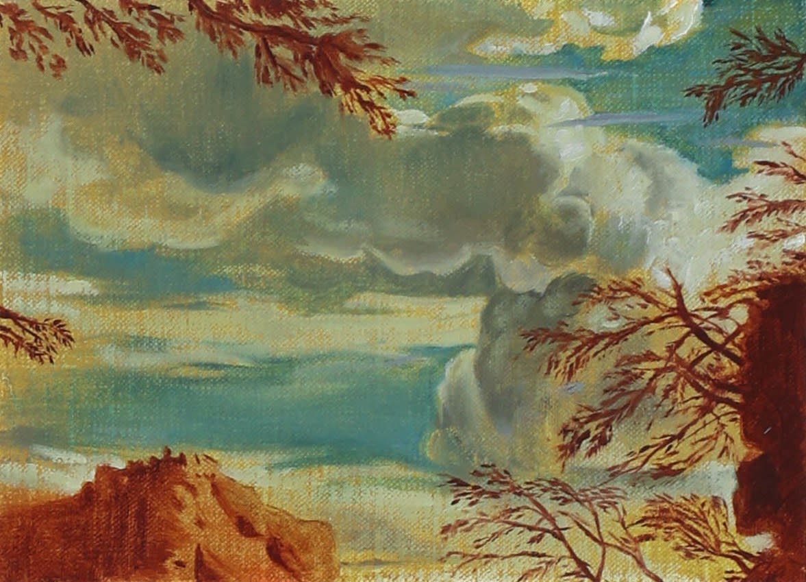 Piers Greville, Study for Apollo Brooding, after Rosa, 2025