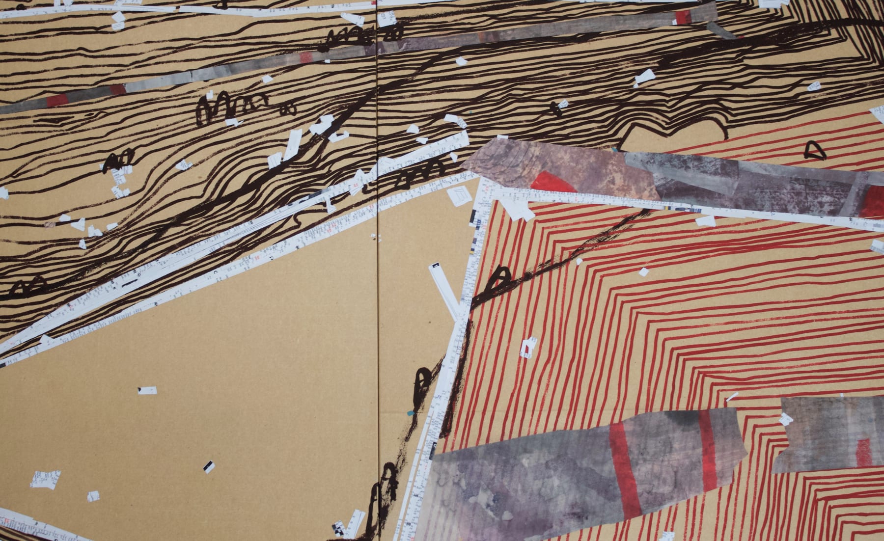 Christophe Stibio, Unfolding Cliffs at Wattamolla (triptych), 2012