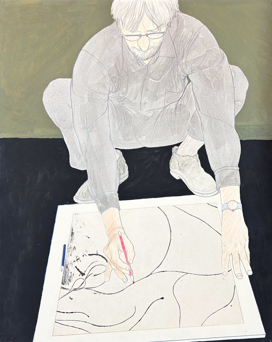 Tony Woods, Artist In Studio, 1978
