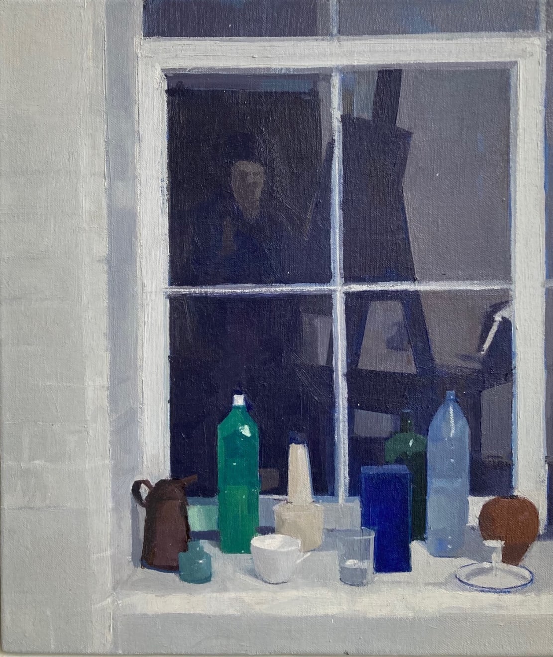 Jason Line, Studio Window at Night, 2022