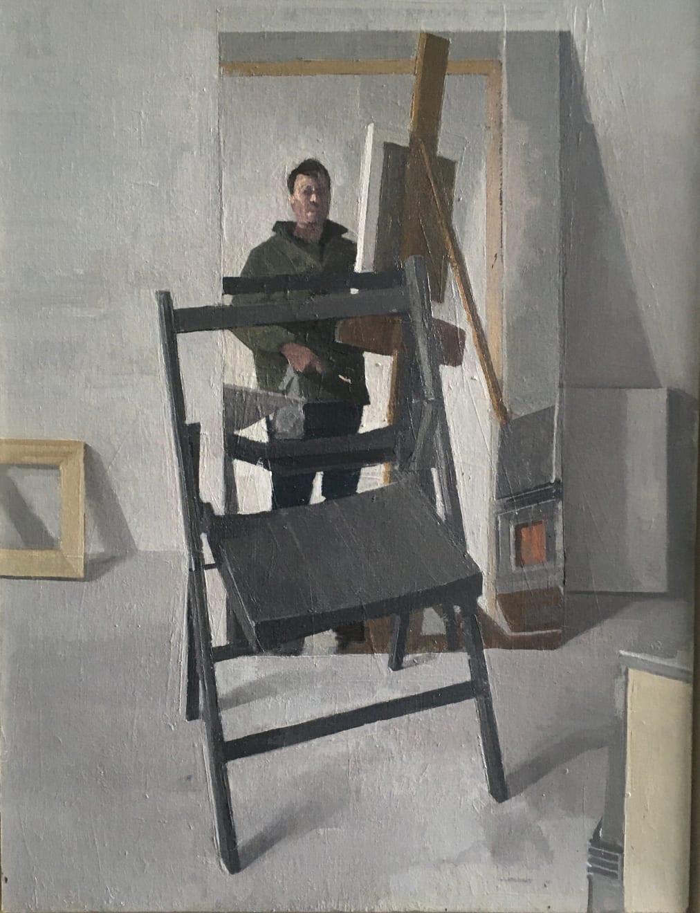 Jason Line, Studio Interior with Grey Chair, 2016