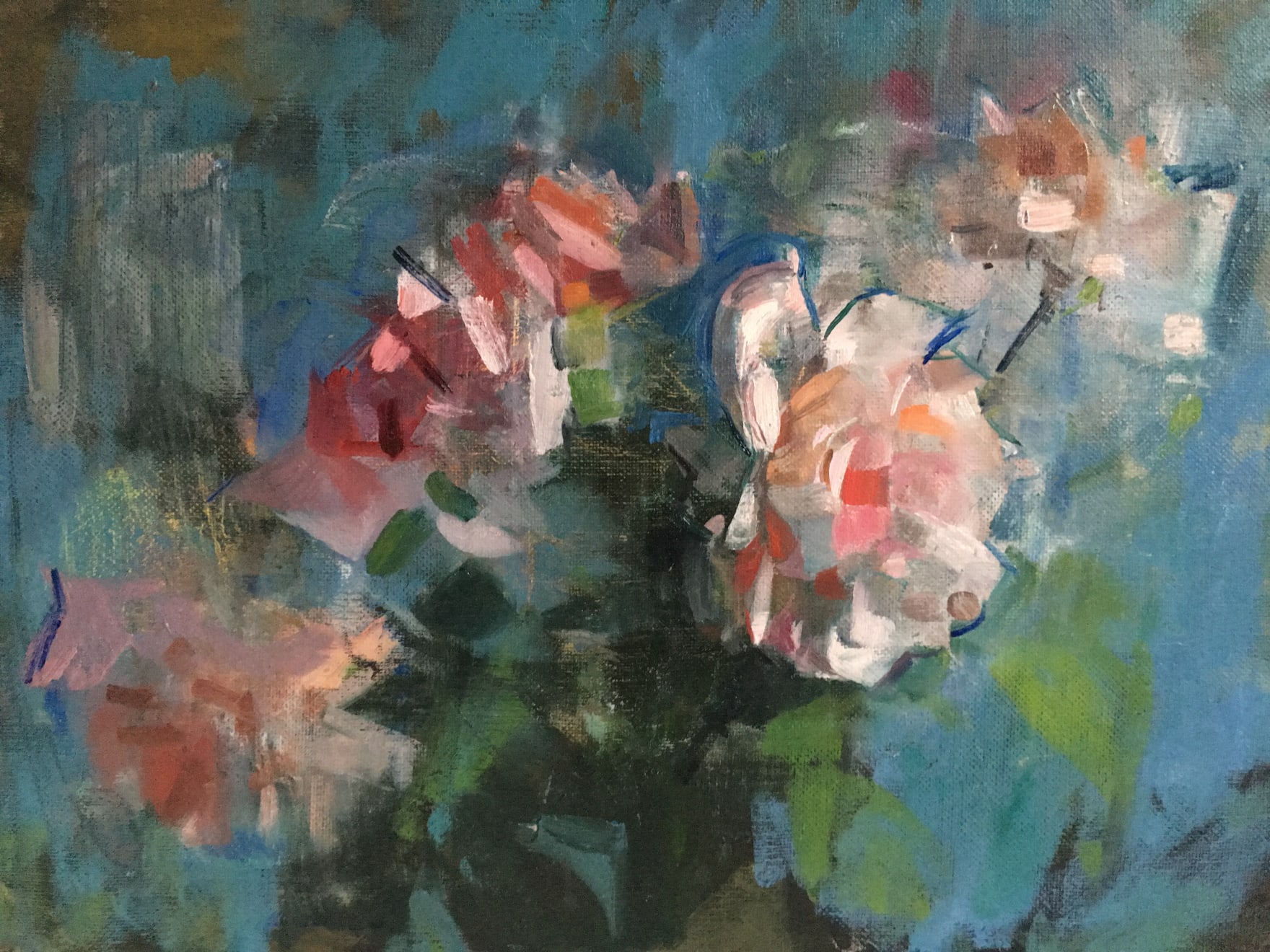 James Bland, Roses on blue 1