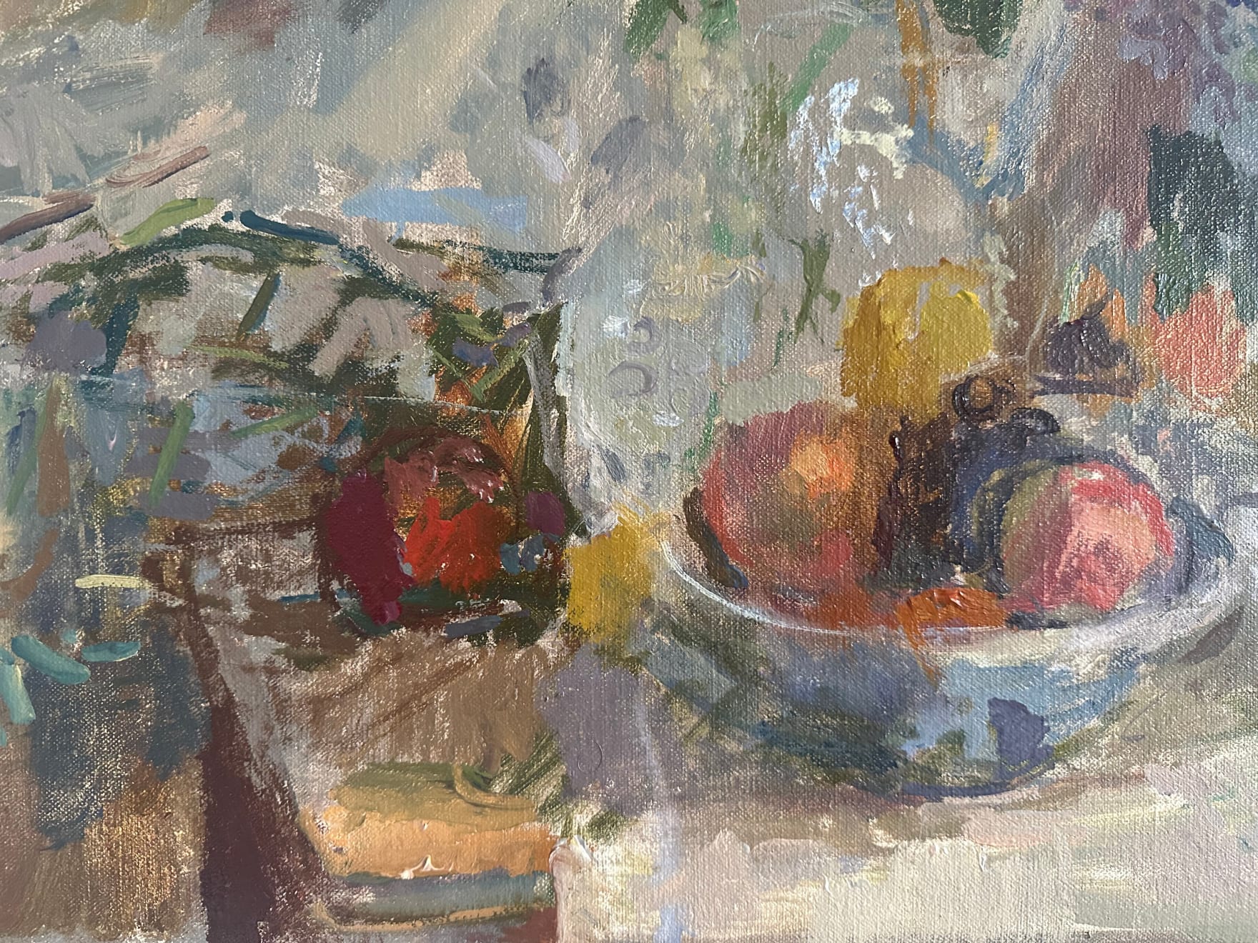 Daniel Shadbolt, Still Life with Peonies, 2024