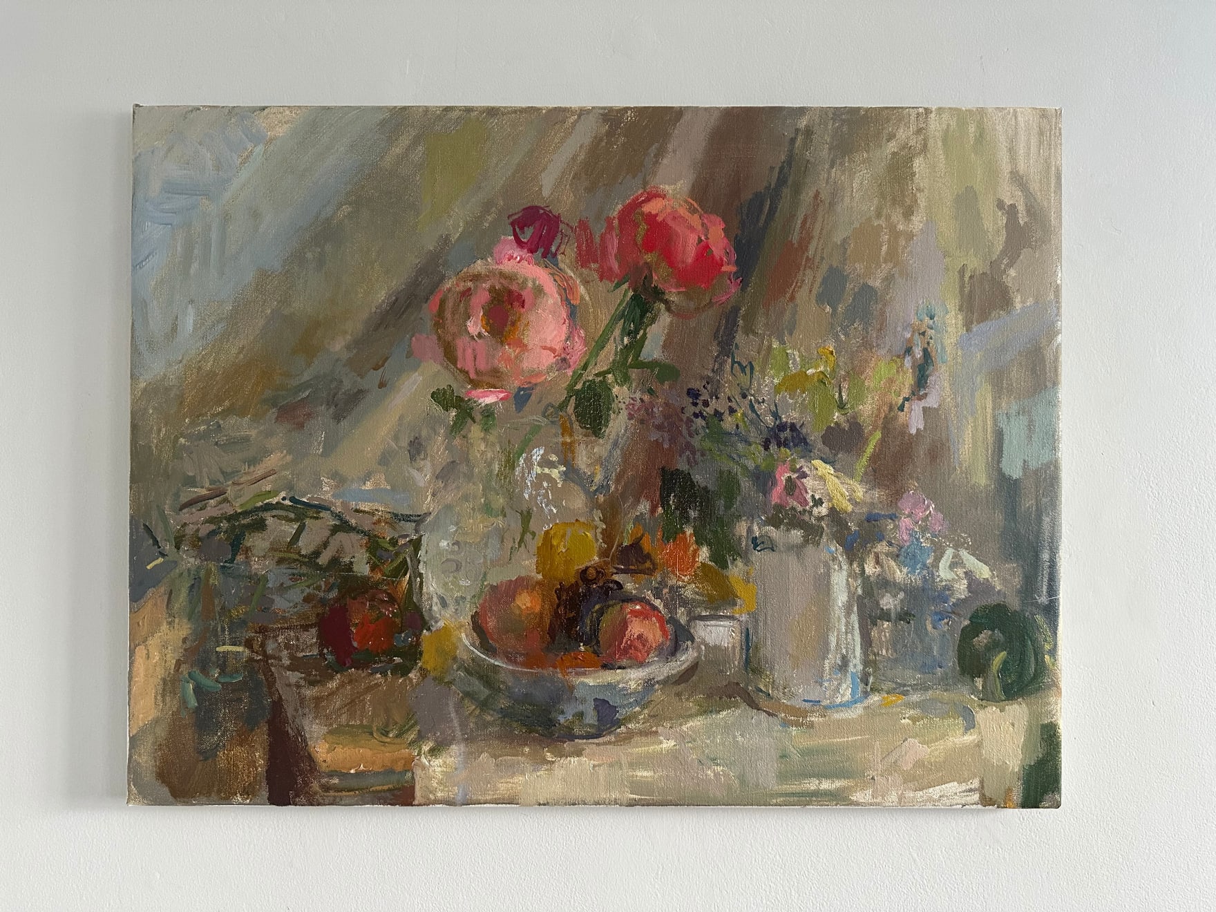 Daniel Shadbolt, Still Life with Peonies, 2024