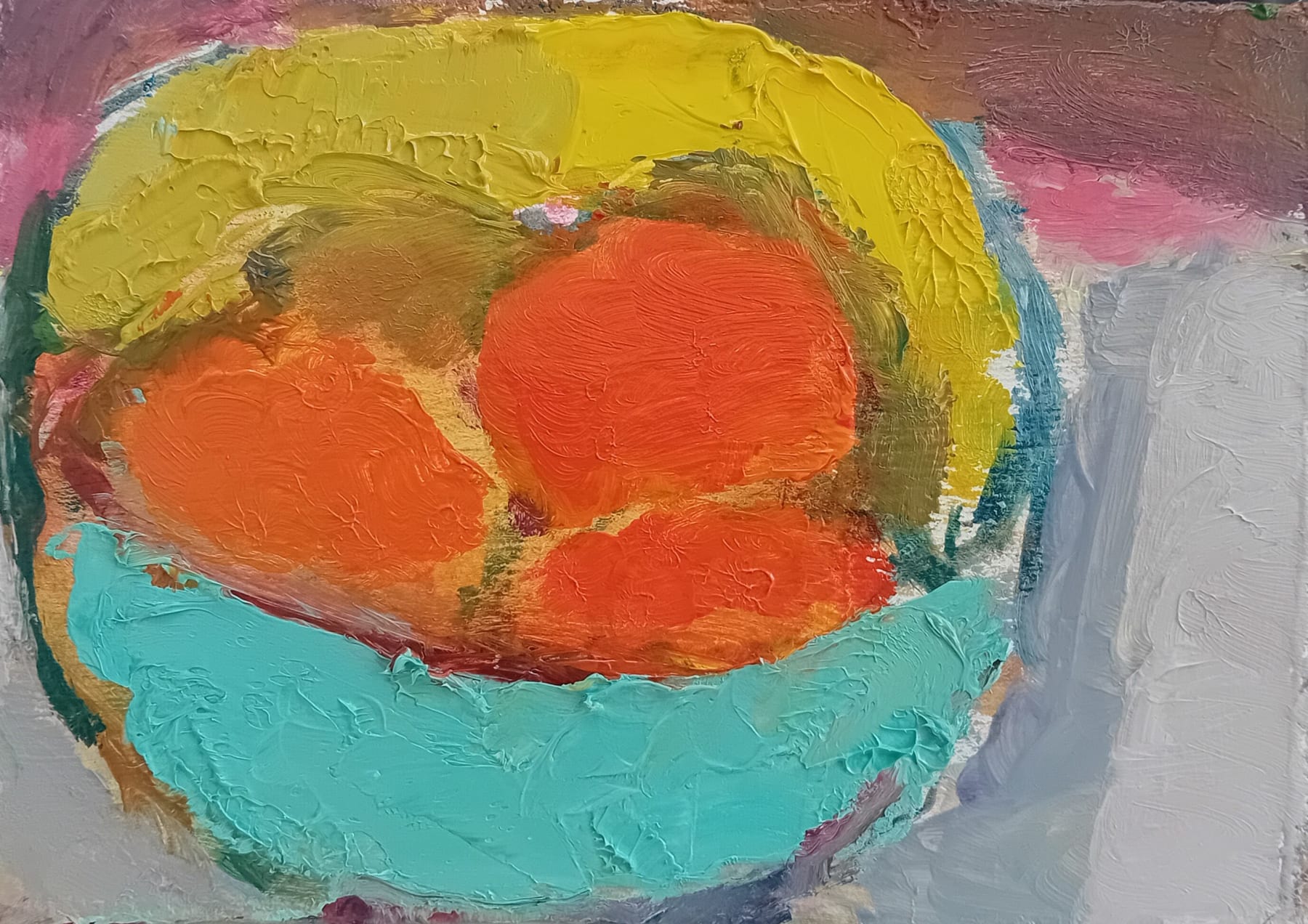 NEAC Member, Michael Weller: Tangerines in a Turquoise Bowl, 2024