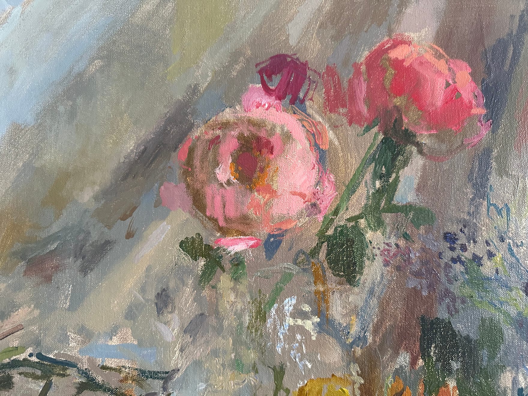 Daniel Shadbolt, Still Life with Peonies, 2024