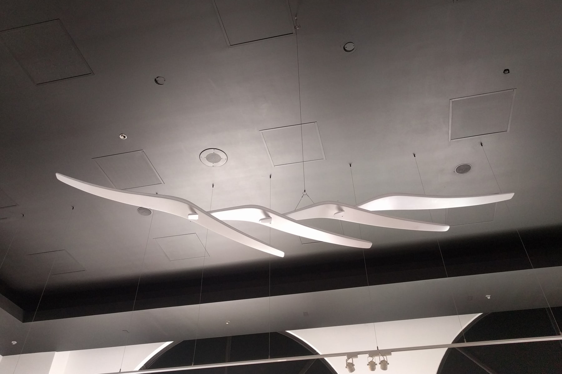 Will Clift, Four Pieces Reaching Up, Suspended, 2017