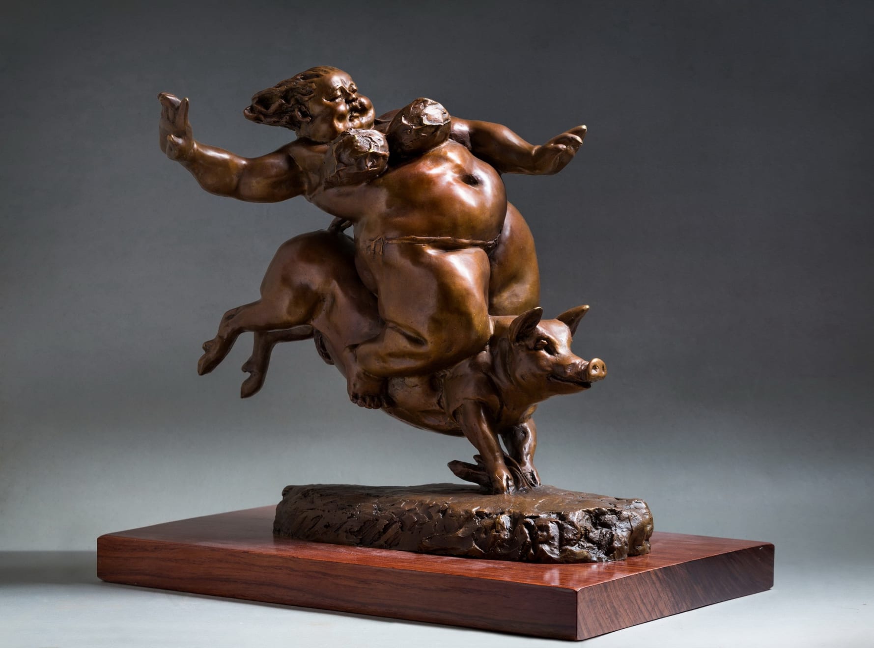 Xu Hongfei 許鴻飛, Belly Man on Pig 豬圓肉潤, 2014