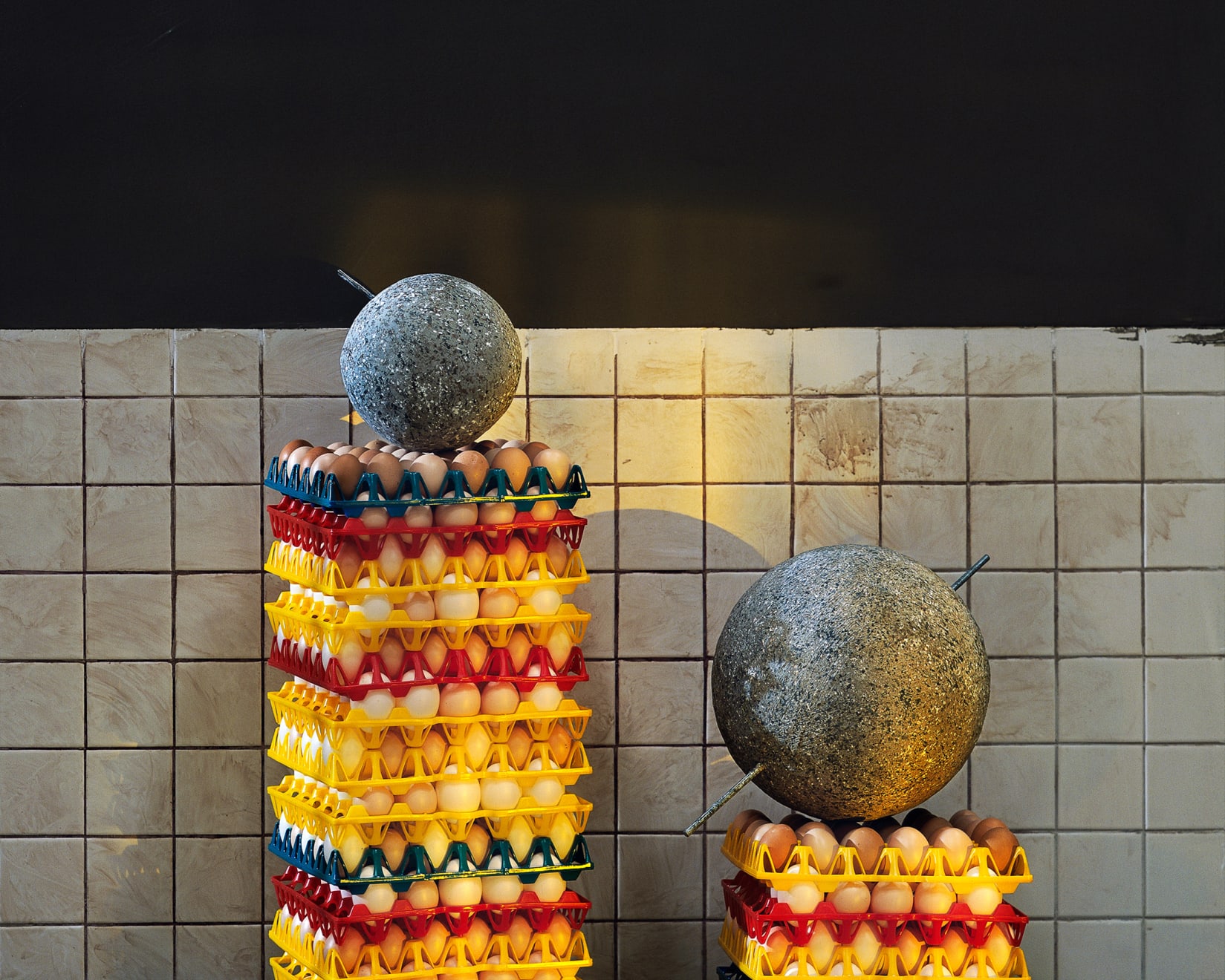 Chen Wei, Stones and Eggs, 2019