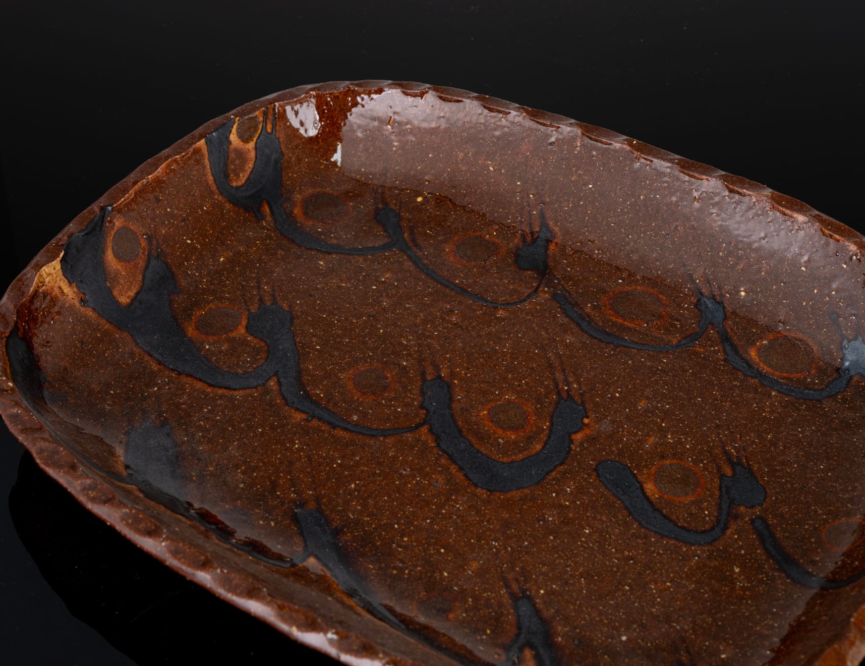 David Leach and Clive Bowen, Slipware Dish, c. 1971-75