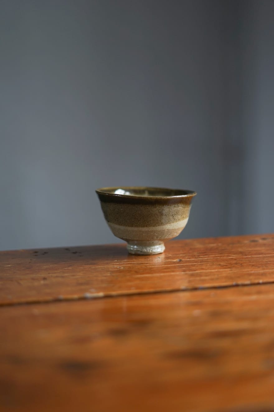 Shoji Hamada, Teabowl with Iron Rim, c1960s
