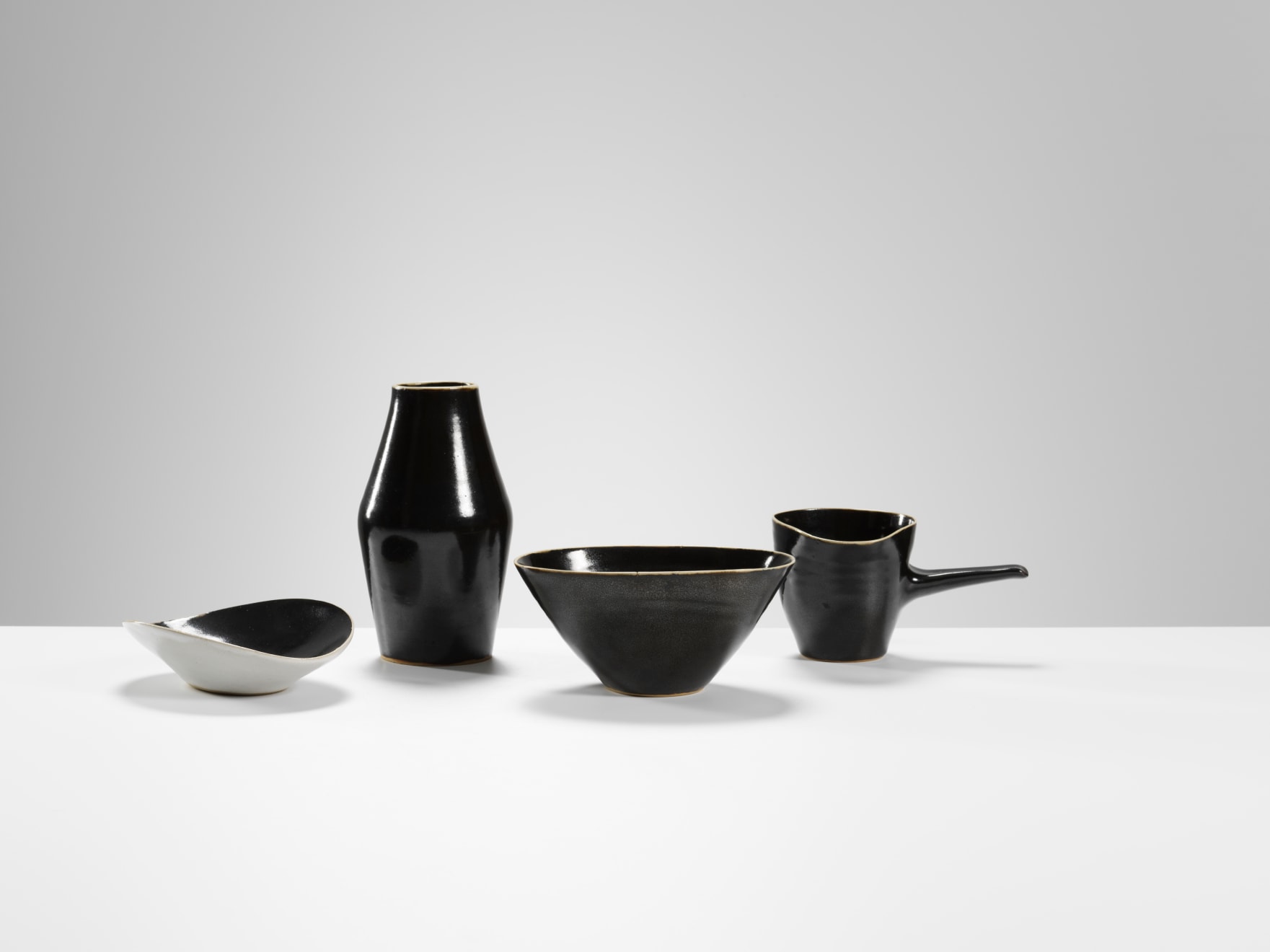 Lucie Rie, Black Shiny Jug, c. 1950s