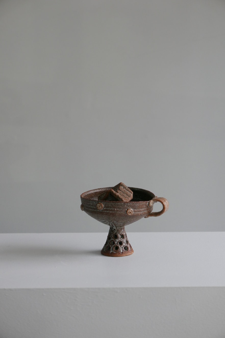 Ian Godfrey, High Footed Cup with House, C1970s