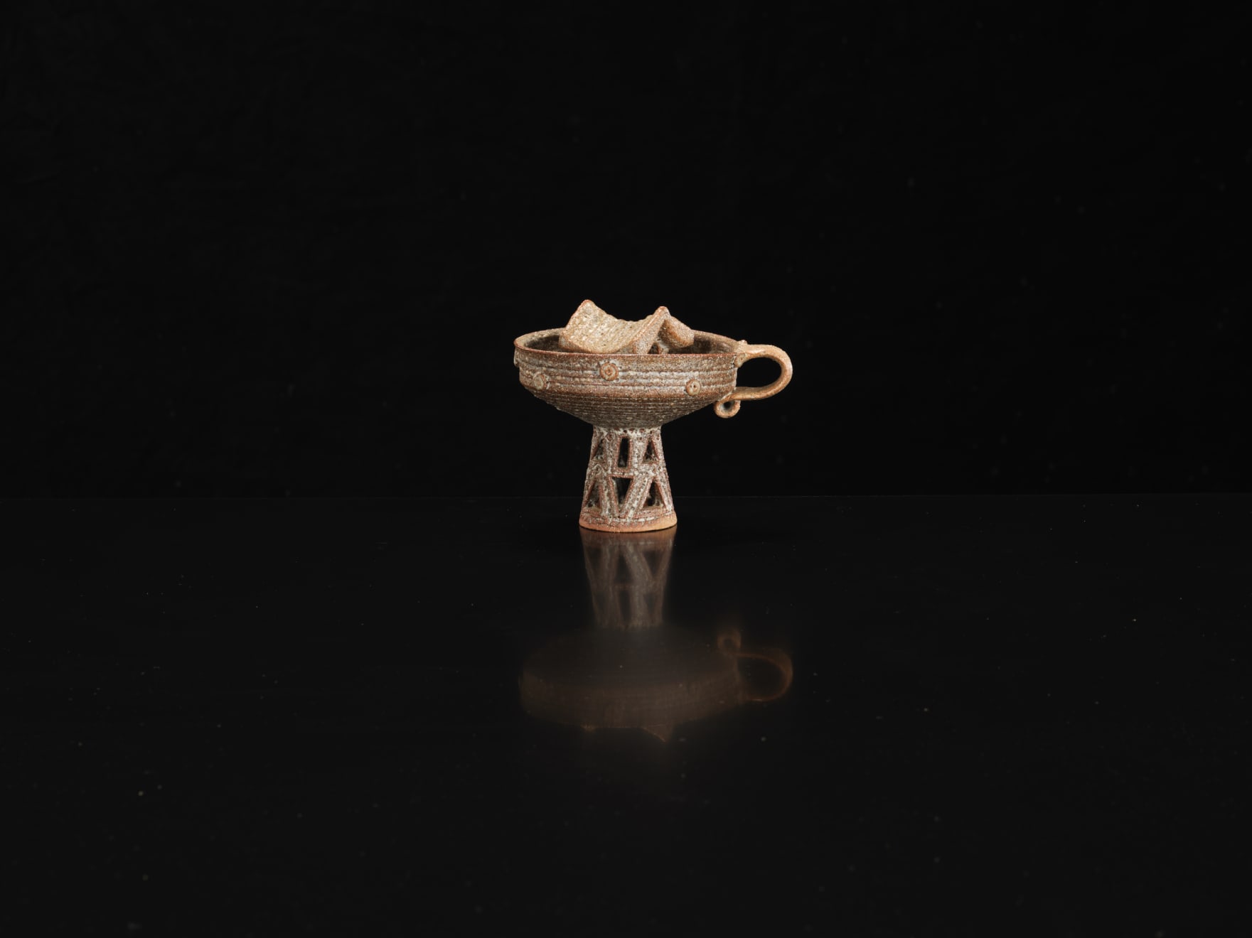 Ian Godfrey, High Footed Cup with House, C1970s