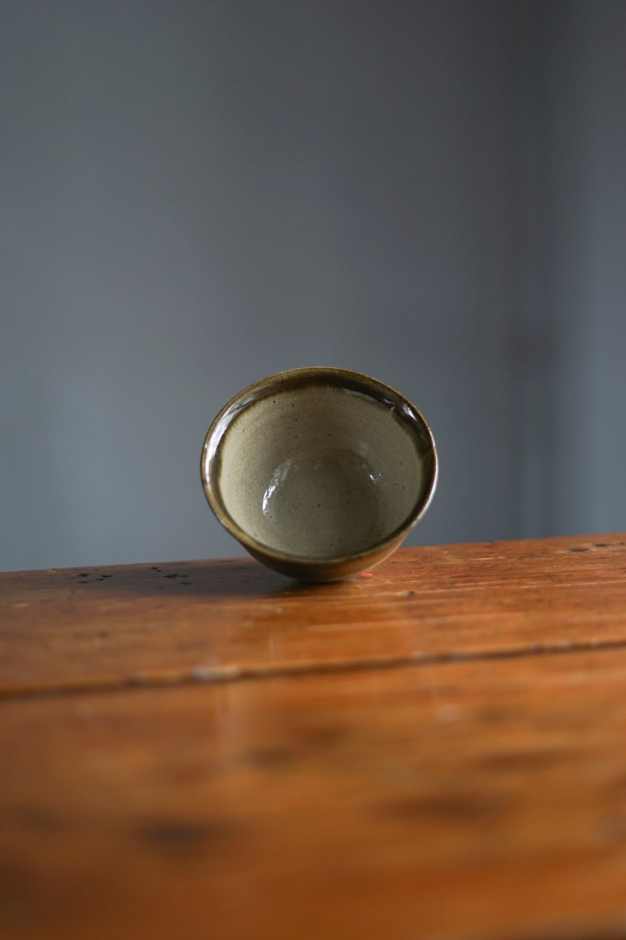 Shoji Hamada, Teabowl with Iron Rim, c1960s
