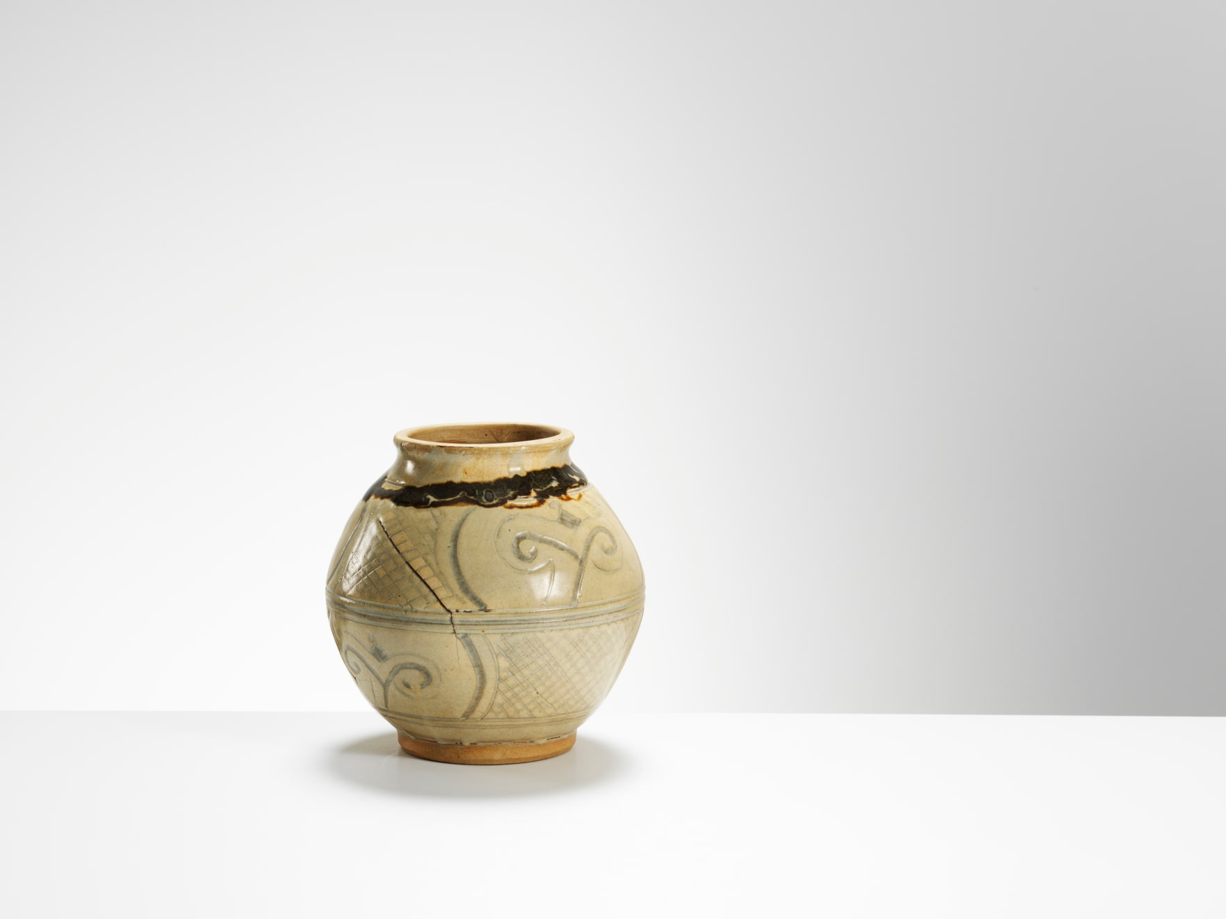 Bernard Leach, Early Jar with Firing Cracks, c late 1920s