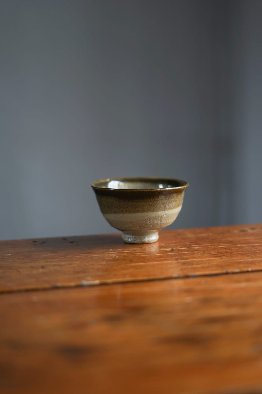 Shoji Hamada, Teabowl with Iron Rim, c1960s