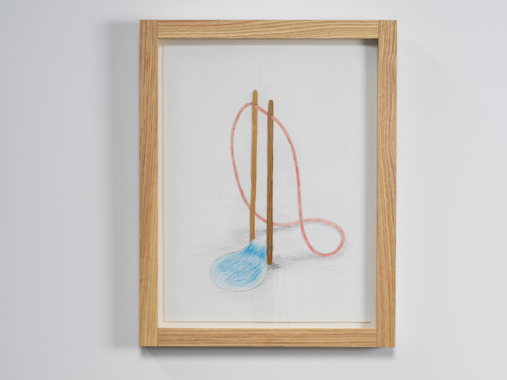 Owen Bullett, Framed Drawing 1 (Red), 2024
