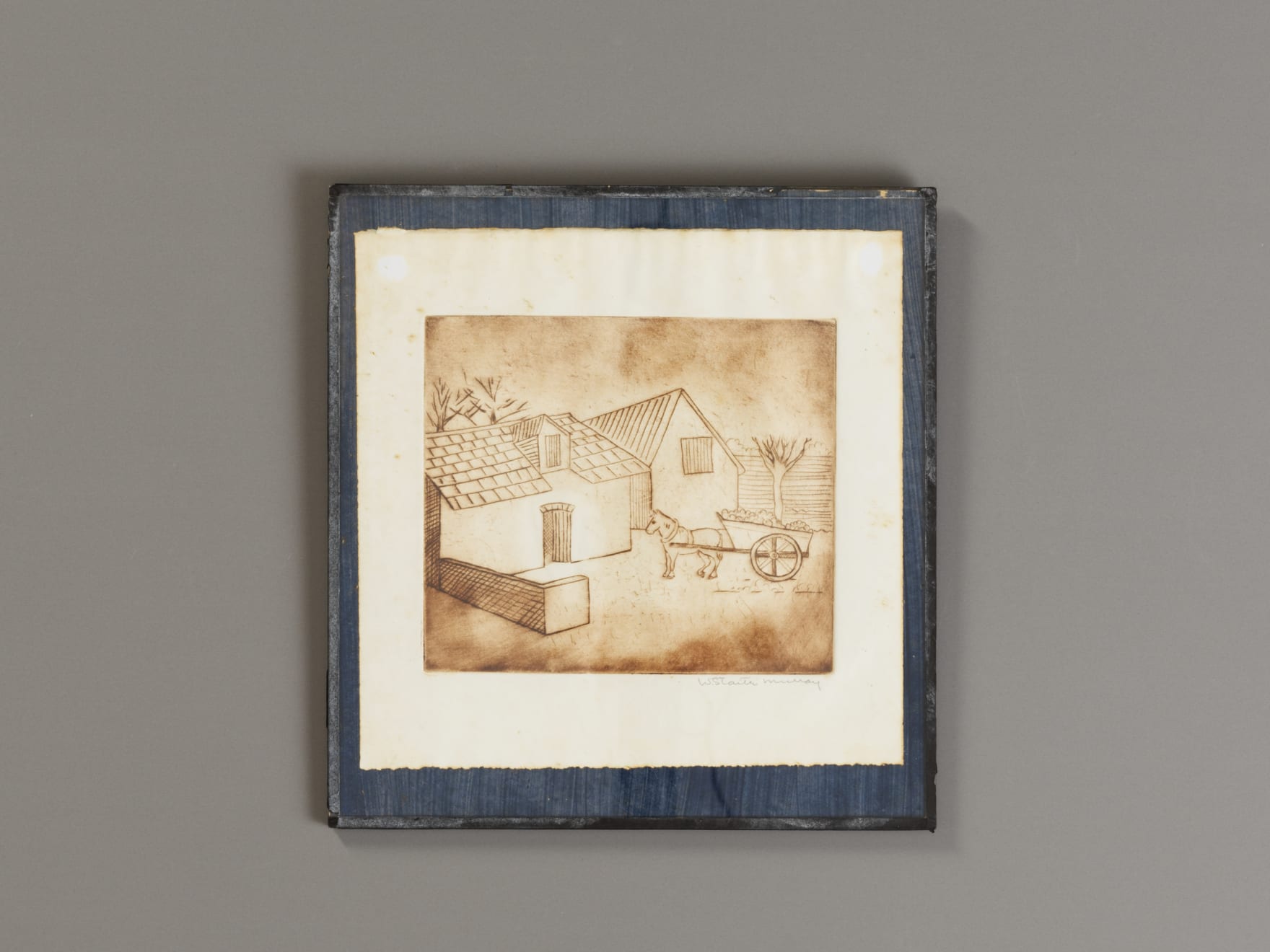 William Staite Murray, Horse and Cart in Farmyard, c1930
