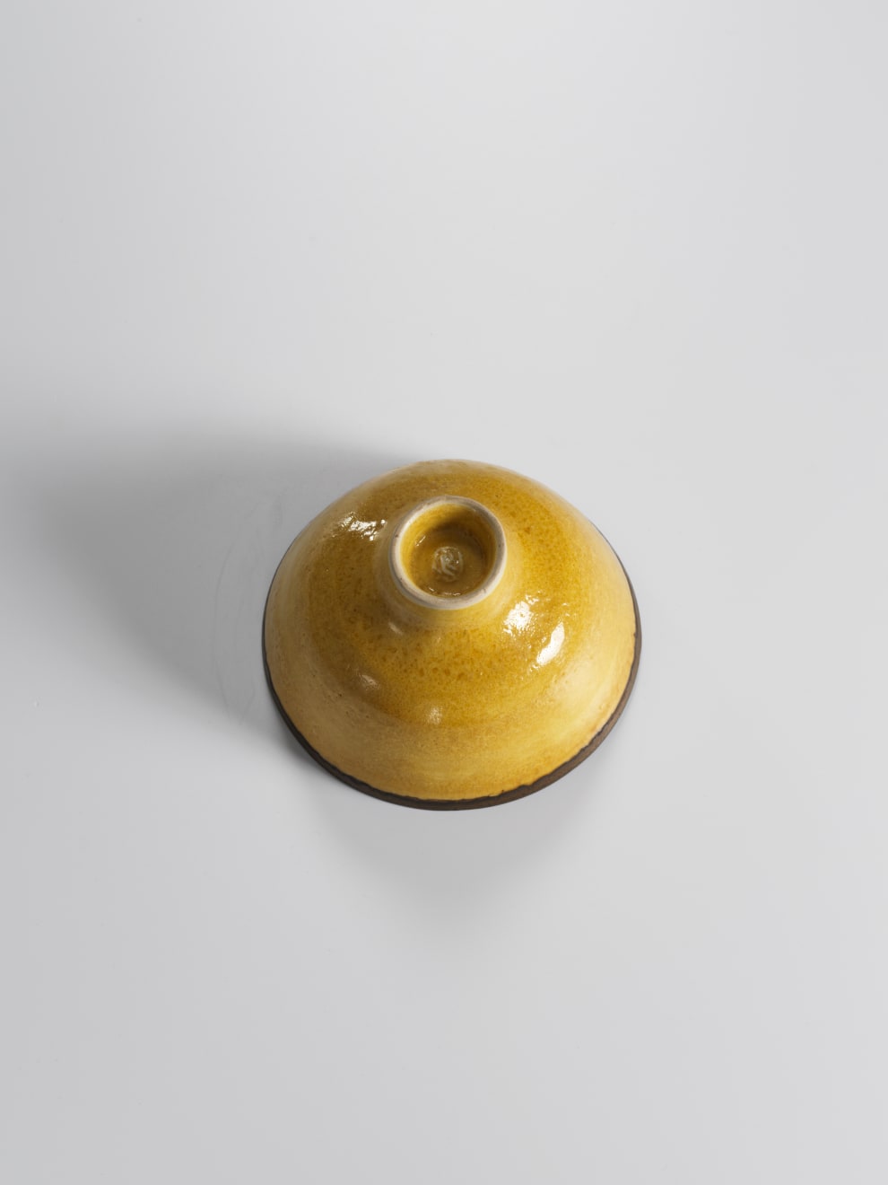 Lucie Rie, Yellow Bowl with Bronze Rim