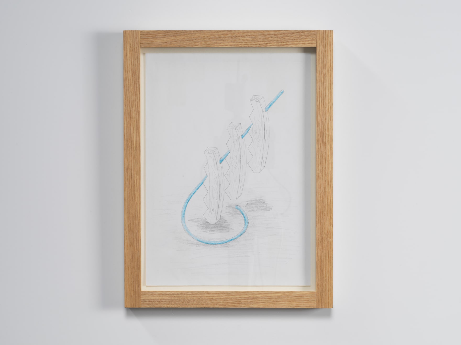 Owen Bullett, Framed Drawing 2 (Blue), 2024