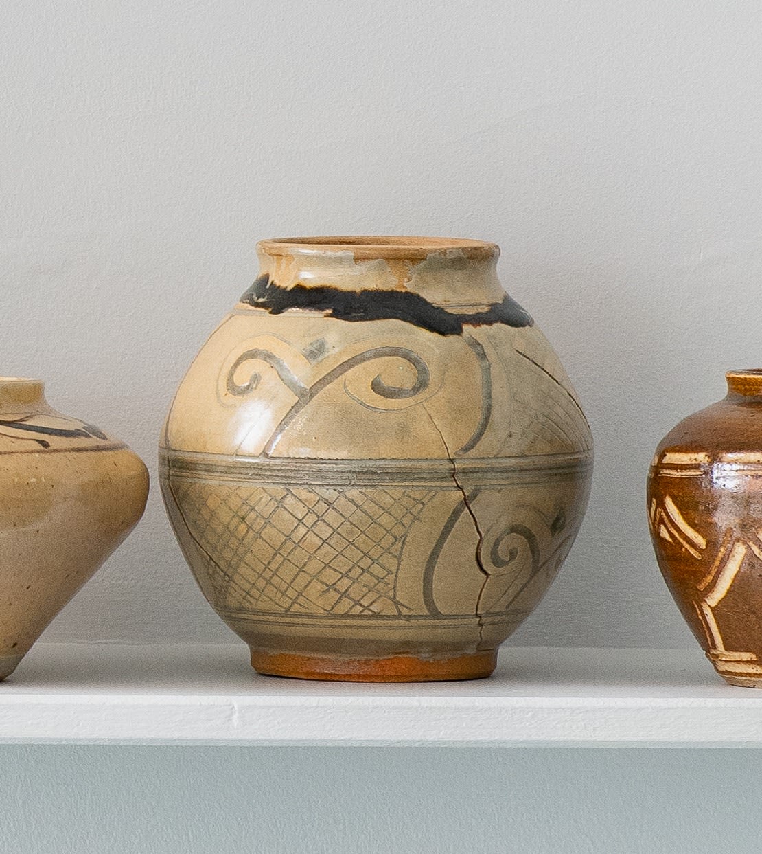 Bernard Leach, Early Jar with Firing Cracks, c late 1920s