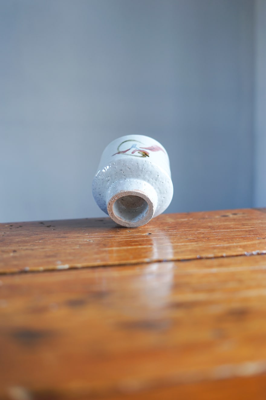 Kawai Kanjiro, Shiro Hana-e Chawan, c. 1948