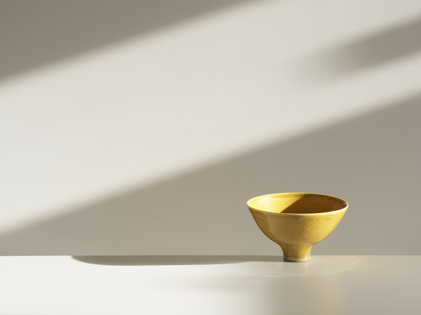 Lucie Rie, Yellow c1980s | Oxford Ceramics Gallery