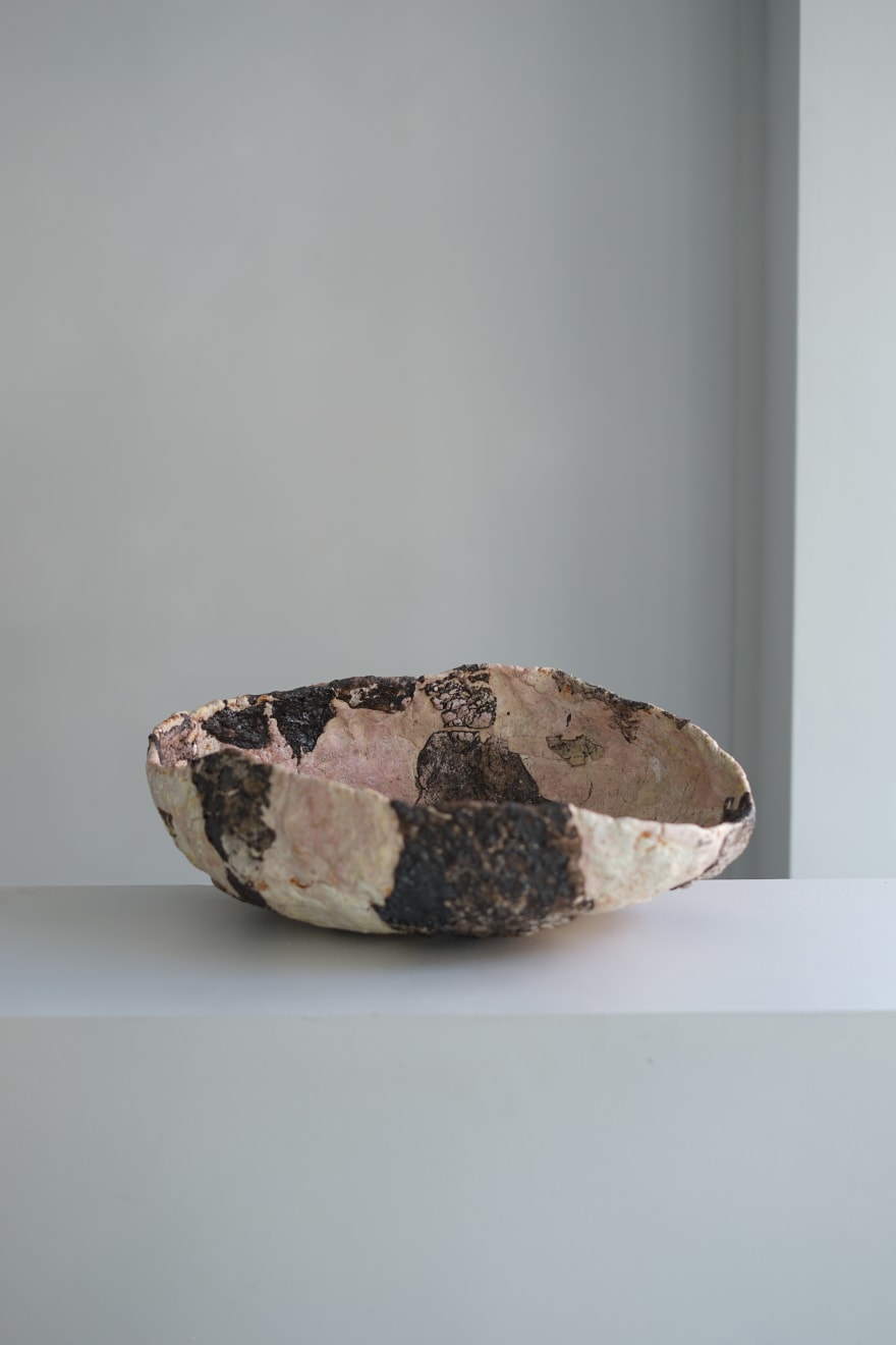 Ewen Henderson, Bowl Form with red interior , c. late 80s / early 90s
