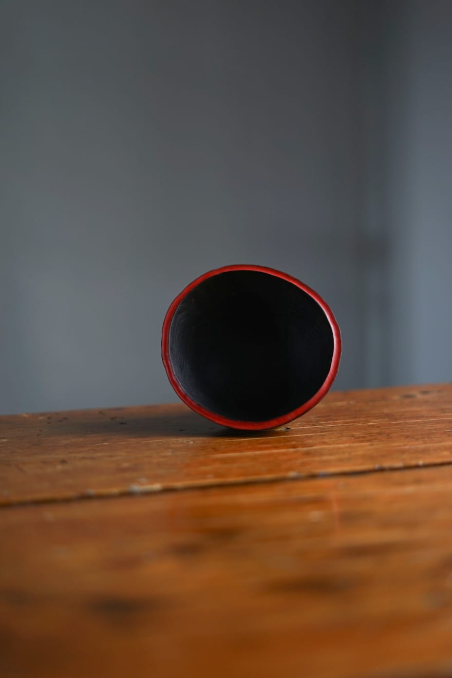 Jim Partridge, Bowl with red rim, 2025