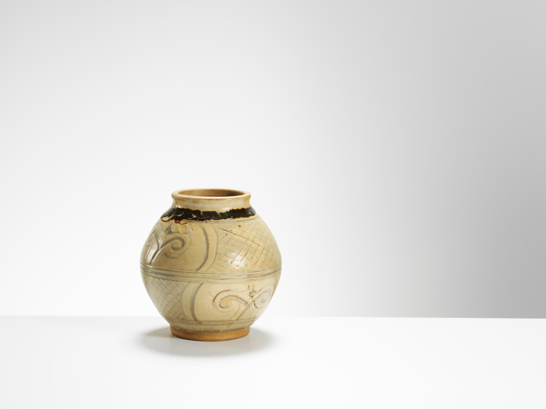 Bernard Leach, Early Jar with Firing Cracks, c late 1920s