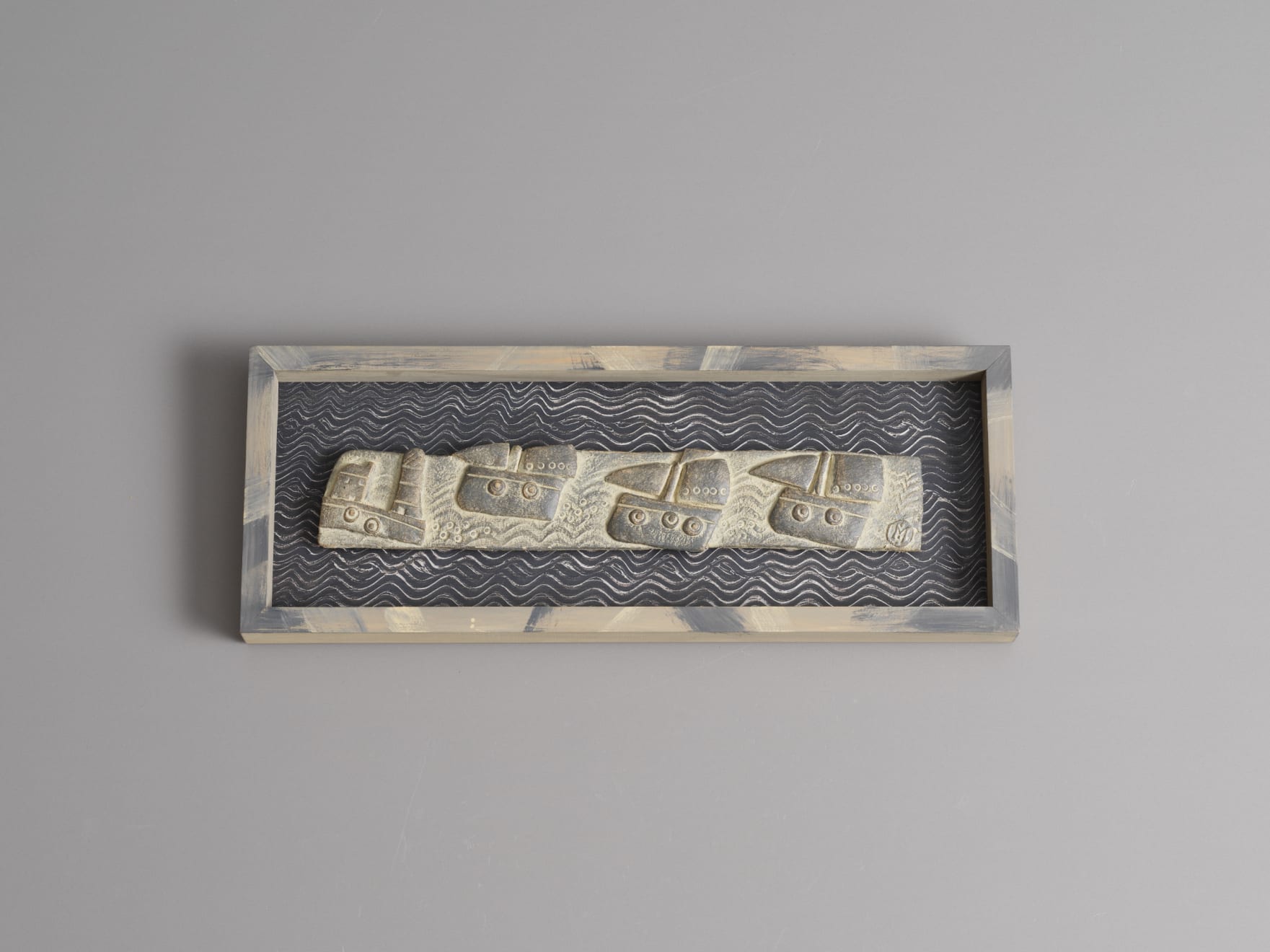 John Maltby, Small Wall Plaque 'Three Yachts', 2011