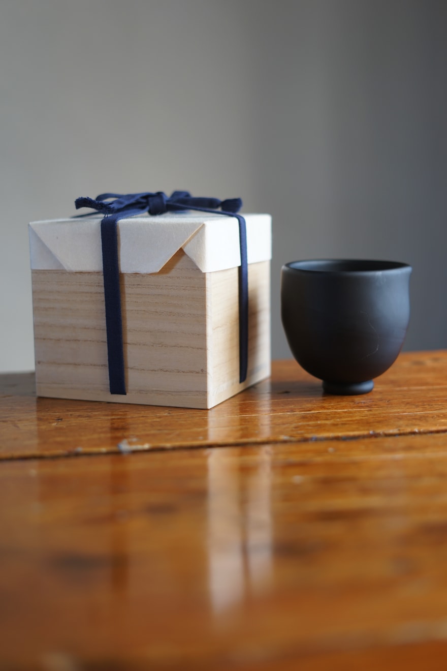 Ryoji Koie, Black Glass Tea Bowl