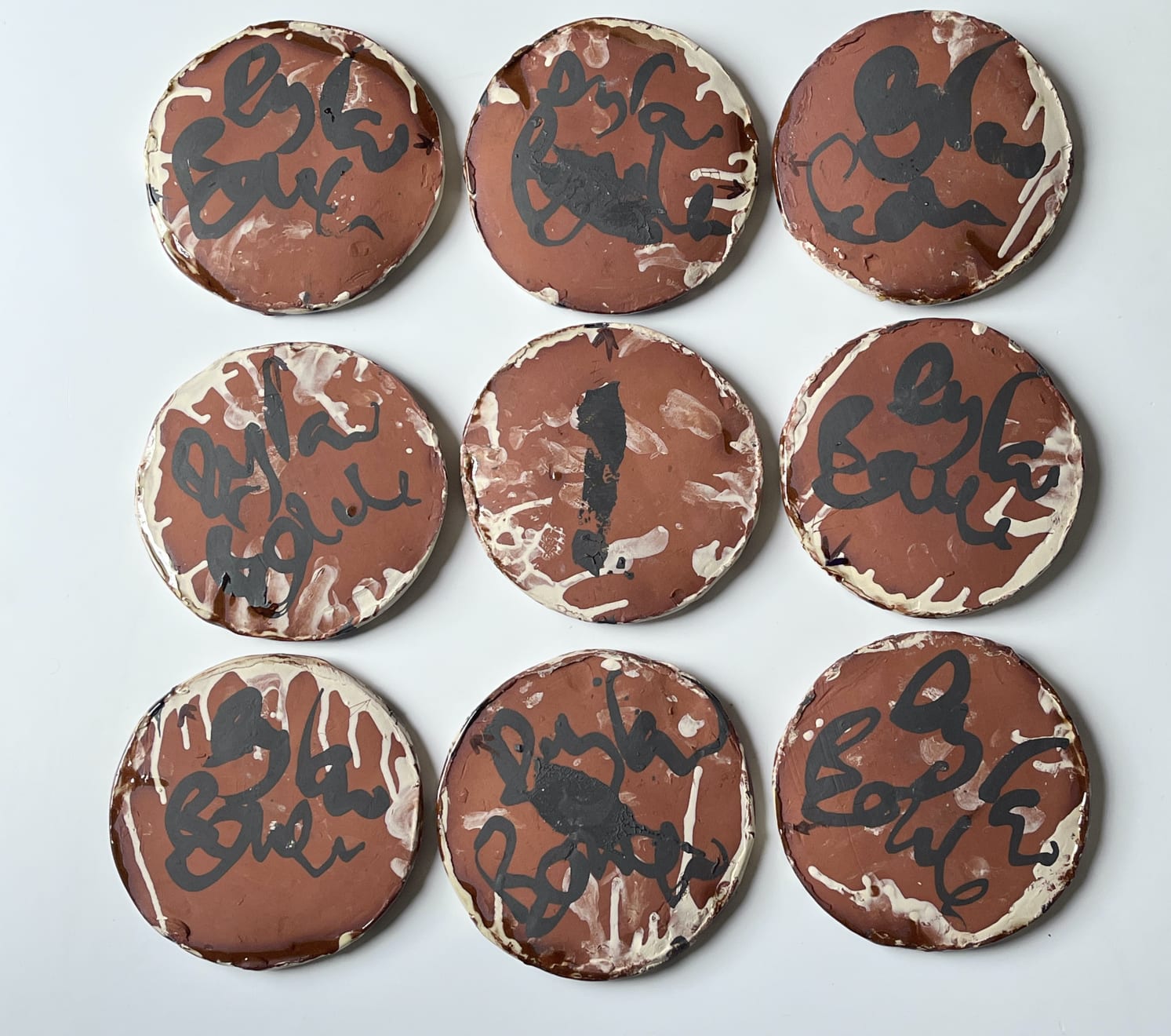Dylan Bowen, Slipware Plate Collection, 2022