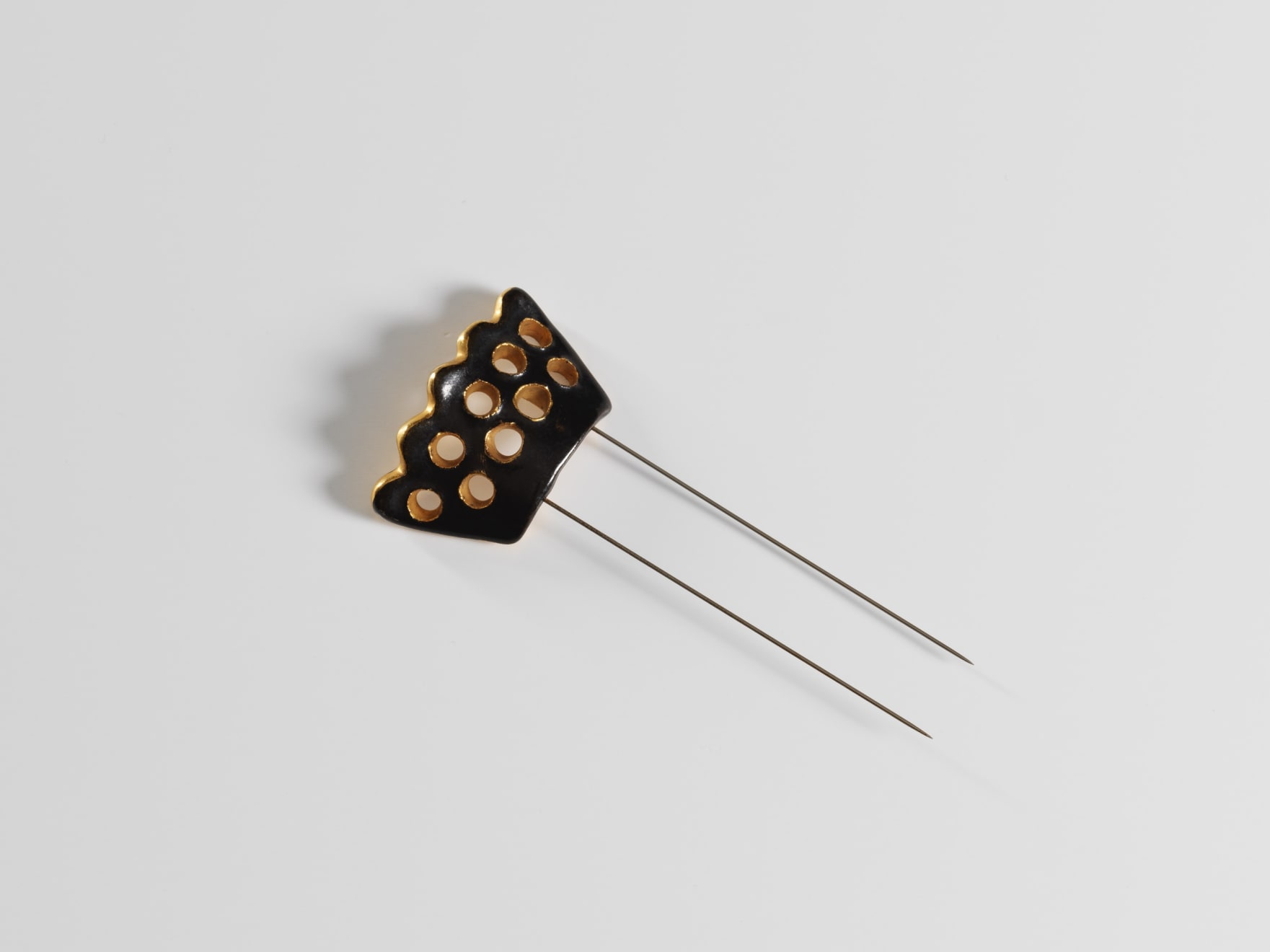 Lucie Rie, A ceramic Hat or Hair double Pin
