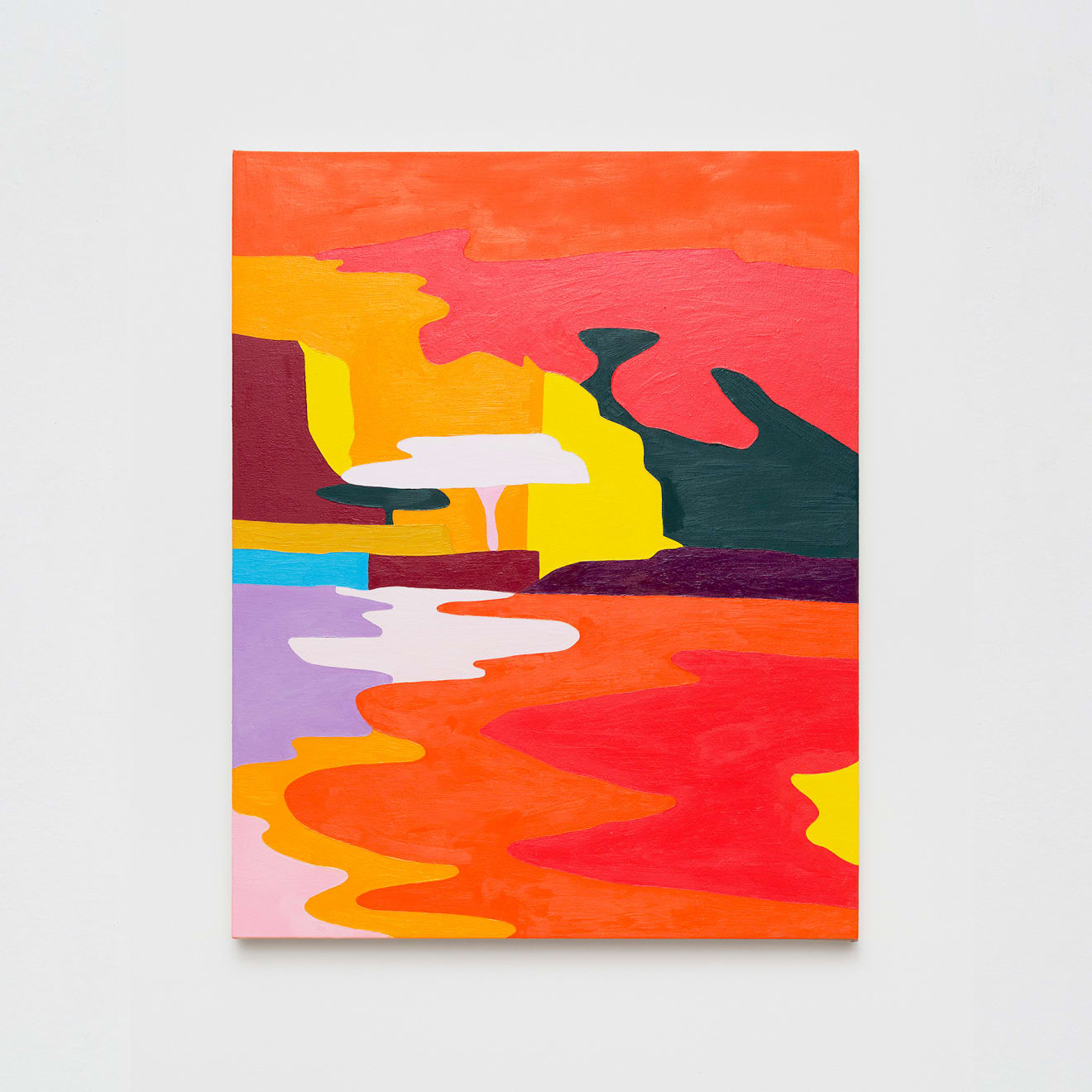 Tessa Perutz, Bolinas Coast with Gingko Tree (Roi Soleil), 2017