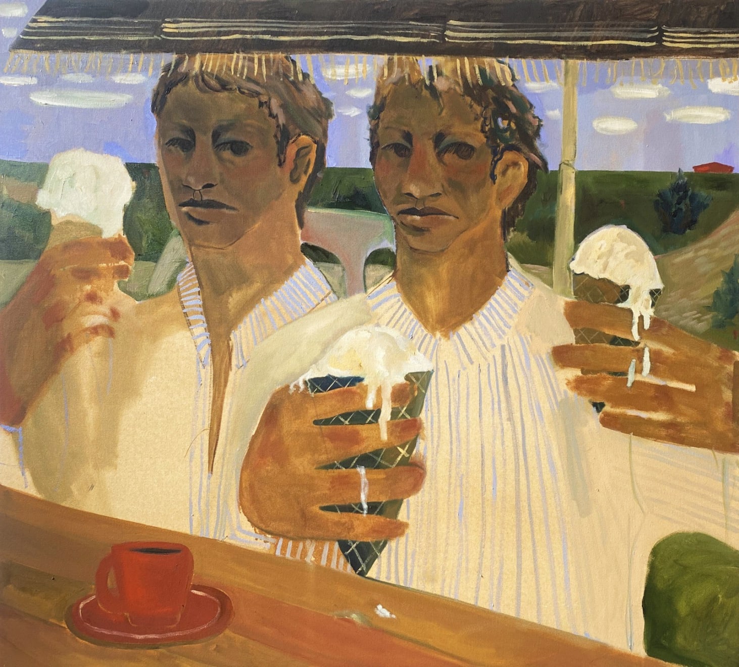 Lorena Torres, Dos hombres en Verano (Two men in summer), 2023