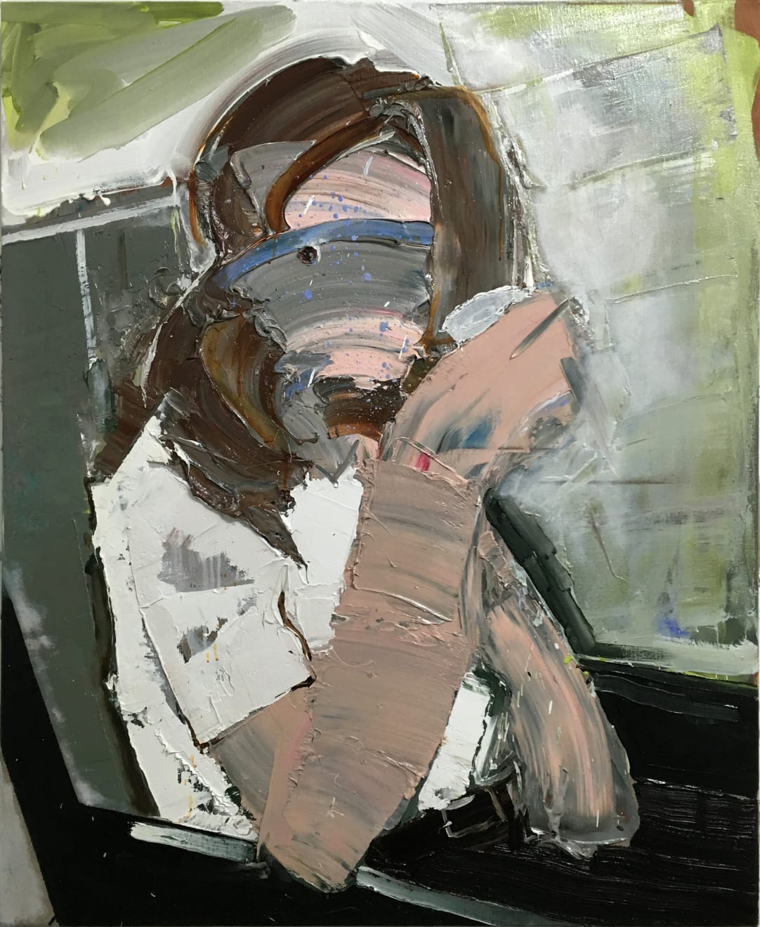 Toby Raine, Ian Gillan in white shirt on airplane having a drink, 2017