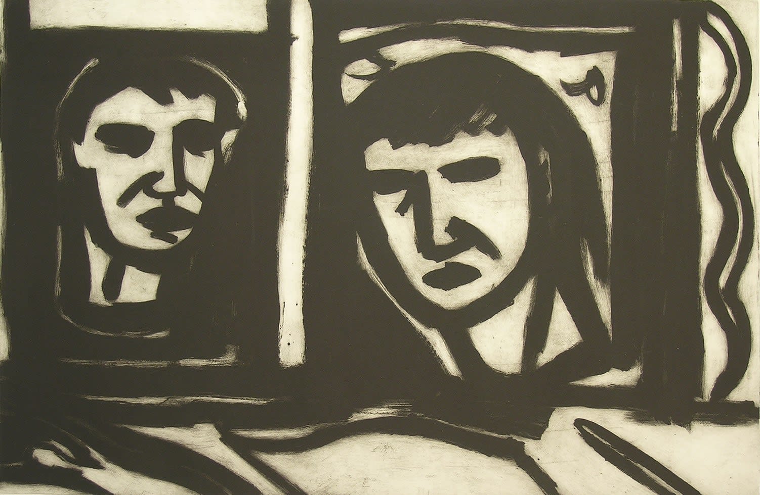 Jeffrey Harris, Head Near Window, A/P (framed), 1988