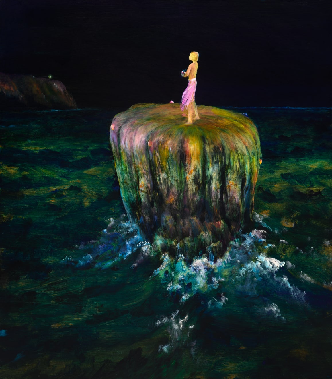 John WALSH, Girl on a bejeweled rock, 2023
