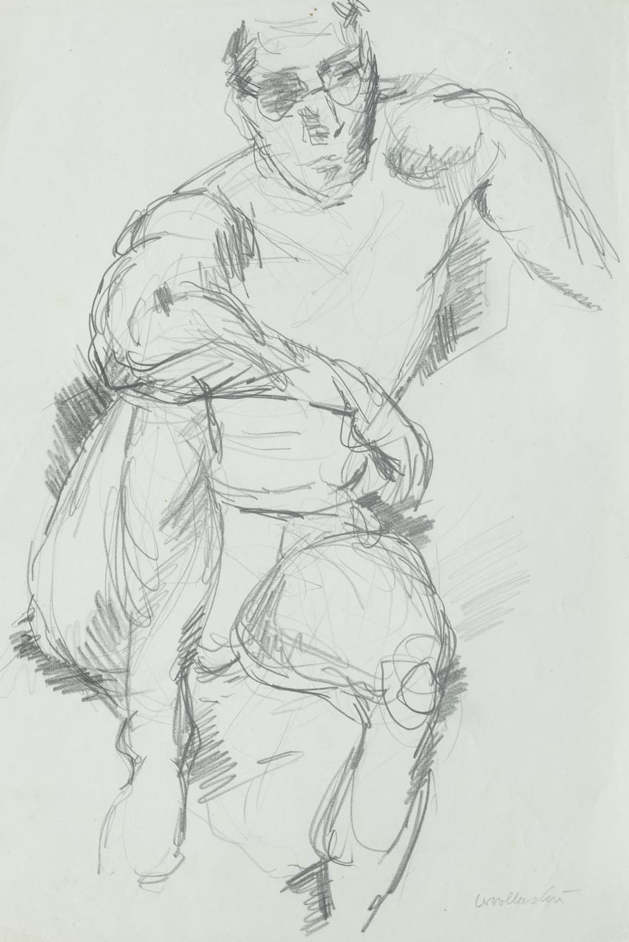 Toss Woollaston, Basil Sands (seated male figure), 1958